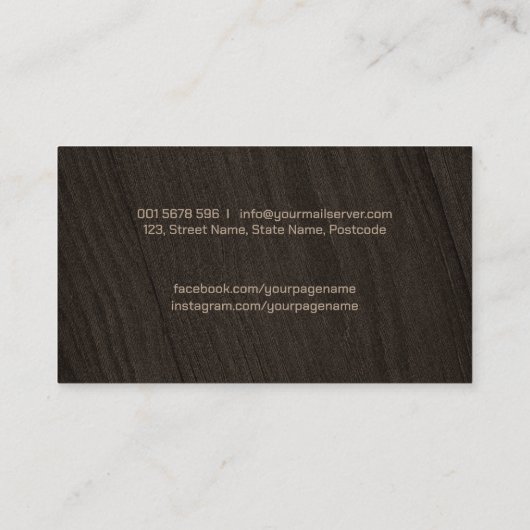 Carpenter Services cooler Logo-Text mit Planer Visitenkarte (Rückseite)