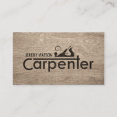 Carpenter Services cooler Logo-Text mit Planer Visitenkarte (Vorderseite)