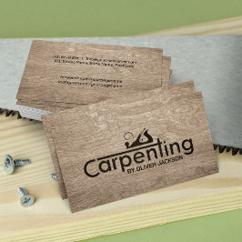 Carpenter Services cooler Logo-Text mit Planer Visitenkarte