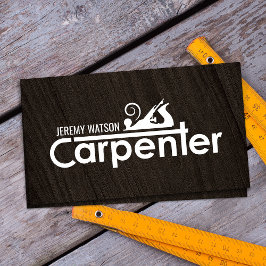 Carpenter Services cooler Logo-Text mit Planer Visitenkarte