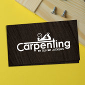 Carpenter Services cooler Logo-Text mit Planer Visitenkarte