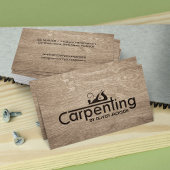 Carpenter Services cooler Logo-Text mit Planer Visitenkarte