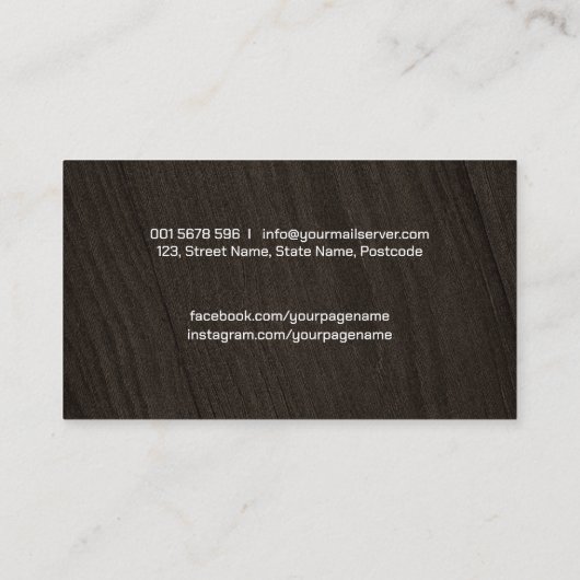 Carpenter Services cooler Logo-Text mit Planer Visitenkarte (Rückseite)