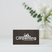 Carpenter Services cooler Logo-Text mit Planer Visitenkarte (Stehend Vorderseite)