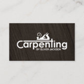 Carpenter Services cooler Logo-Text mit Planer Visitenkarte (Vorderseite)