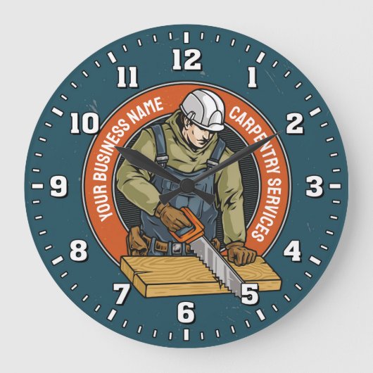 Carpenter-Services-Uhr Große Wanduhr (Vorderseite)
