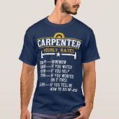 Carpenter Stundensatz Funny Carpentry T-Shirt (Vorderseite)