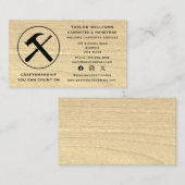 Carpenter Tischler Rustikaler Holzspass Social Med Visitenkarte (Vorne/Hinten)