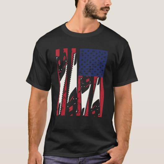 Carpenter USA Woodworking American Flag Carpentry_ T-Shirt (Vorderseite)