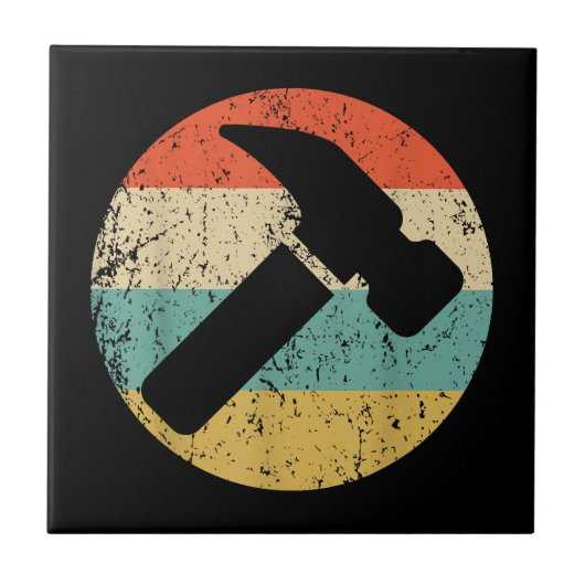 Carpenter Vintag Retro-Hammer Fliese (Vorderseite)