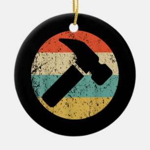 Carpenter Vintag Retro-Hammer Keramik Ornament