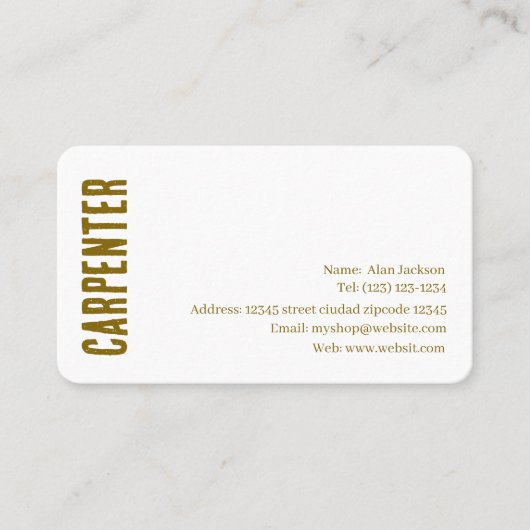 CARPENTER Visitenkarte editierbar (Vorderseite)