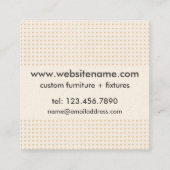 Carpenter Woodworker Business Card Quadratische Visitenkarte (Rückseite)