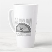 Carpenter Woodworking Old Man Dan Lumber Builder Milchtasse (Linke Ecke)