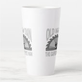 Carpenter Woodworking Old Man Dan Lumber Builder Milchtasse (Vorderseite)