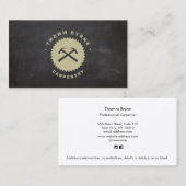 Carpenter Zuhause Construction Business Card Visitenkarte (Vorne/Hinten)