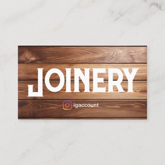 Carpenters Joinery Visitenkarte (Rückseite)