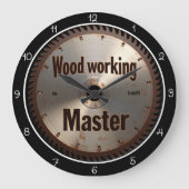 Carpenter's Saw Blade Große Wanduhr (Vorderseite)
