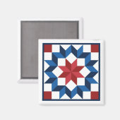 Carpenter's Star Barn Quilt Magnet (Vorderseite/Rückseite)