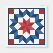 Carpenter's Star Barn Quilt Magnet (Vorne)
