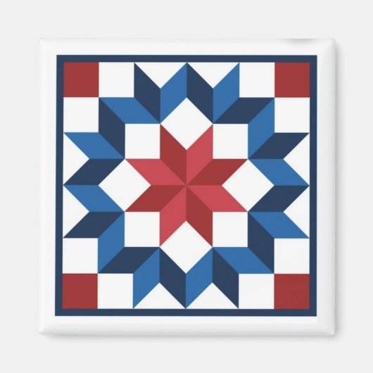 Carpenter's Star Barn Quilt Magnet (Vorne)