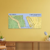 CARPENTERSVILLE DUNDEE ILLINOIS 1871 KARTE LEINWANDDRUCK (Insitu (Wohnzimmer))