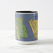 CARPENTERSVILLE DUNDEE ILLINOIS 1871 KARTE ZWEIFARBIGE TASSE (Mittel)