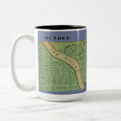 CARPENTERSVILLE DUNDEE ILLINOIS 1871 KARTE ZWEIFARBIGE TASSE (Links)