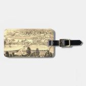 Carpentersville Illinois 1871 City View Gepäckanhänger (Vorderseite horizontal)