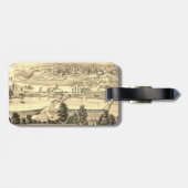 Carpentersville Illinois 1871 City View Gepäckanhänger (Rückseite horizontal)