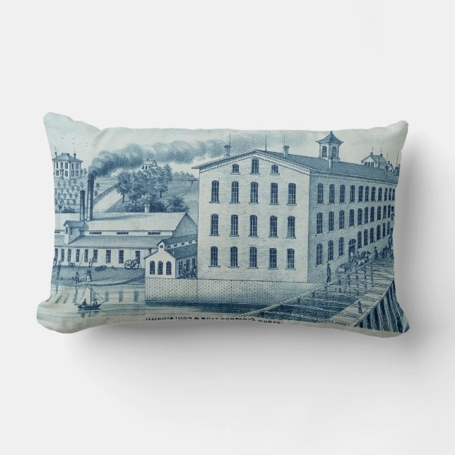 Carpentersville Illinois 1871 Illinois Iron Bolt Lendenkissen (Vorderseite)