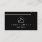 Carpentry Carpenter Black Silver Visitenkarte (Vorderseite)