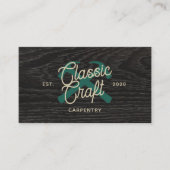 Carpentry Construction Carpenter Crossed Hammers Visitenkarte (Vorderseite)