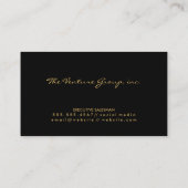 Carpentry Gold Metallic Business Card Visitenkarte (Rückseite)