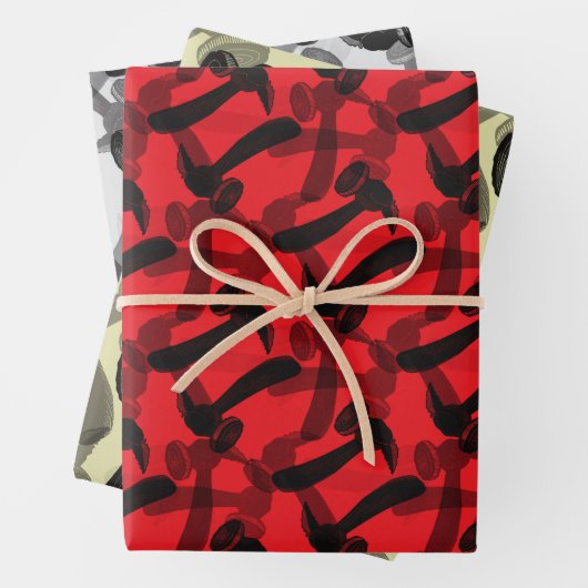 Carpentry Hammers auf Mancave Geschenkpapier Set (Beispiel)