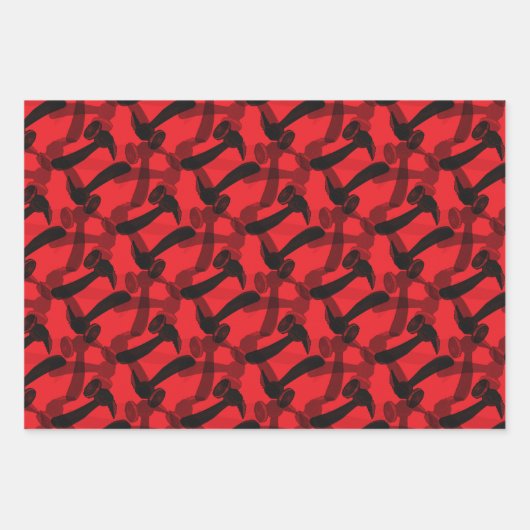 Carpentry Hammers auf Mancave Geschenkpapier Set (Vorderseite)