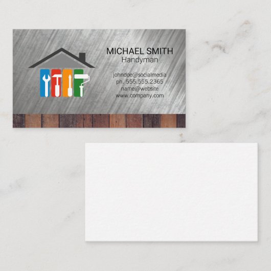 Carpentry | Hardware-Tools | Baumeister Visitenkarte (Vorne/Hinten)