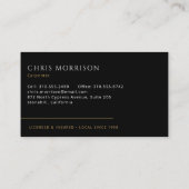 Carpentry Home Builder Carpenter Contractor  Visitenkarte (Rückseite)