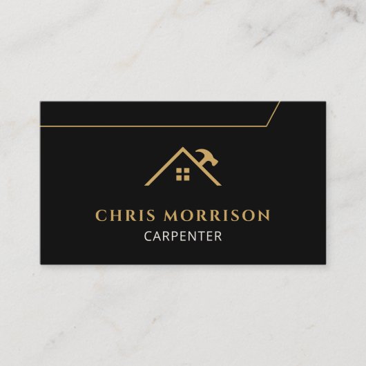 Carpentry Home Builder Carpenter Contractor Visitenkarte (Vorderseite)