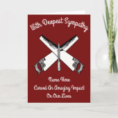Carpentry Joinery Sympathy Card Karte (Vorderseite)