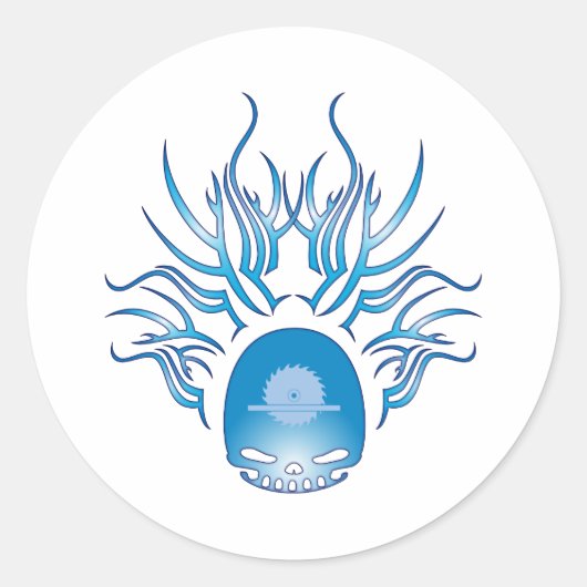 Carpentry Skull Runder Aufkleber (Vorderseite)