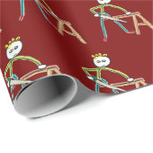 Carpentry Stickman Geschenkpapier (Rolleneckpunkt)