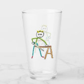 Carpentry Stickman Glas (Vorderseite)