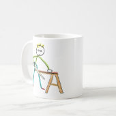 Carpentry Stickman Kaffeetasse (Vorderseite Links)