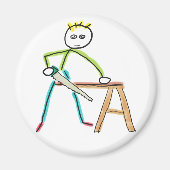 Carpentry Stickman Magnet (Vorne)