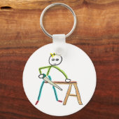 Carpentry Stickman Schlüsselanhänger (Vorderseite)