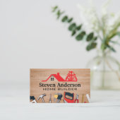 Carpentry Tools | Construction Logo Visitenkarte (Stehend Vorderseite)