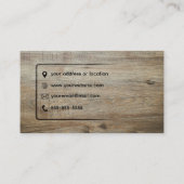 Carpentry with a Touch of Nature business card Visitenkarte (Rückseite)