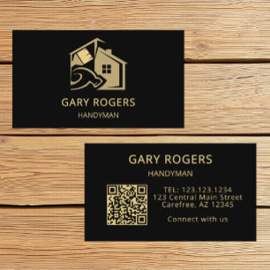 Carpentry Zuhause Repair Handyman QR-Code Visitenkarte