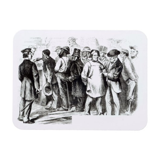Carpet Baggers, späte 1860er (Gravur) (b/w Foto) Magnet (Horizontal)